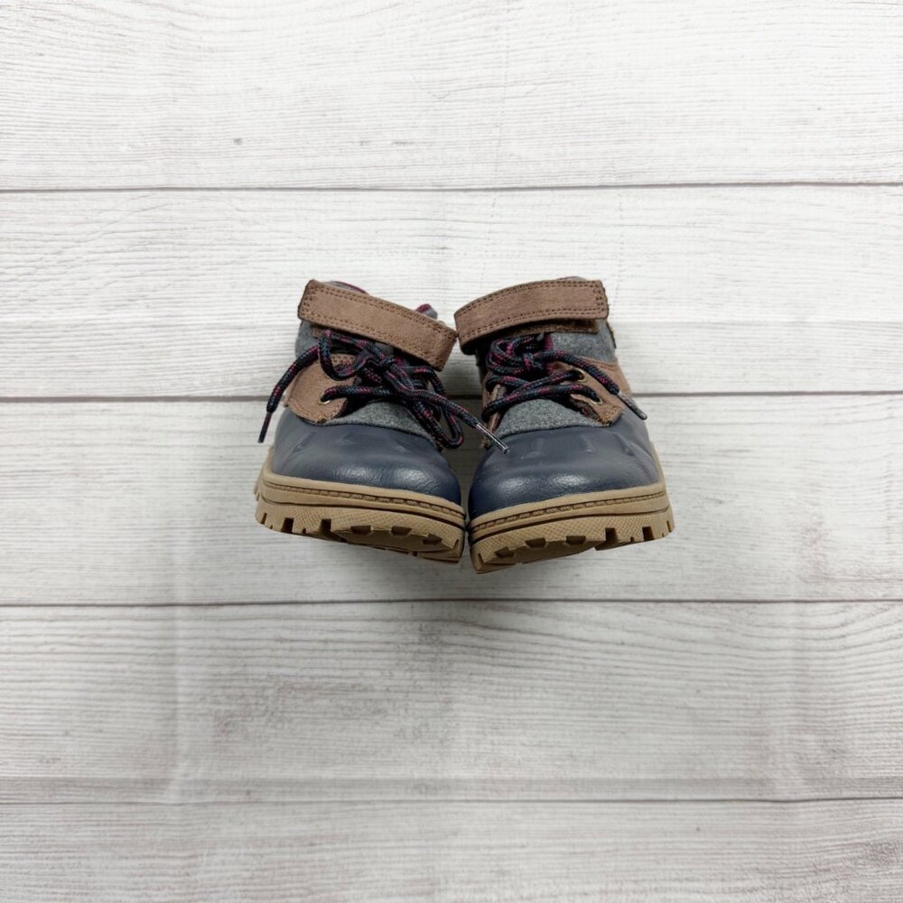 Carter's Kids Blue & Brown Duck Boots All-Weather Lace-Up 10 - Picture 6 of 6